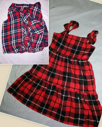 Vestido e blusa xadrez R$50,00