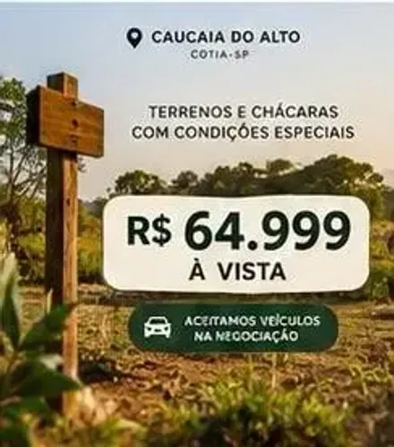 SEU TERRENO EM CAUCAIA DO ALTO COM 500M² PARA INVESTIR