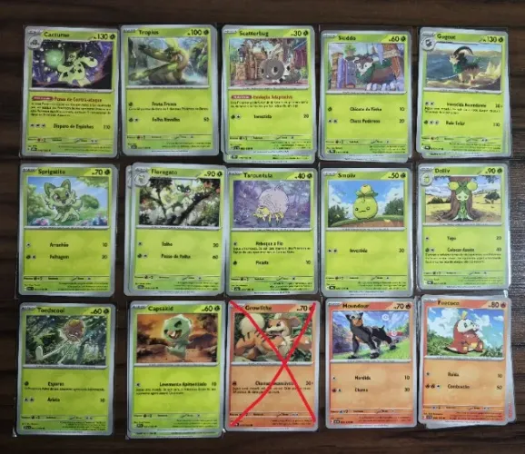 ESCOLHA SUAS CARTAS: Pokemon TCG Pacote c/ 50 da edição Escarlate e Violeta