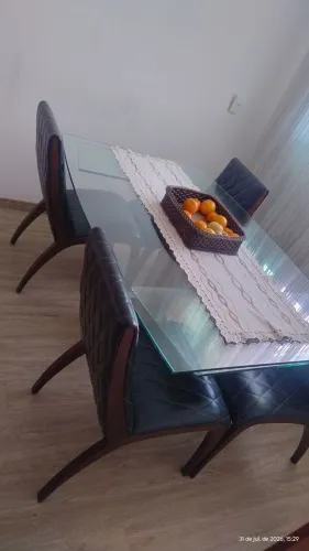 Mesa de vidro extensível