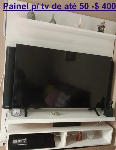 Estante painel para tv de até 50kg- Branco