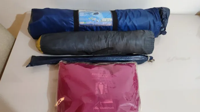 Barraca para Camping e Saco de dormir 
