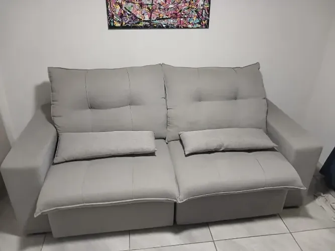 Sofá  3 Lugares Retrátil e Reclinável