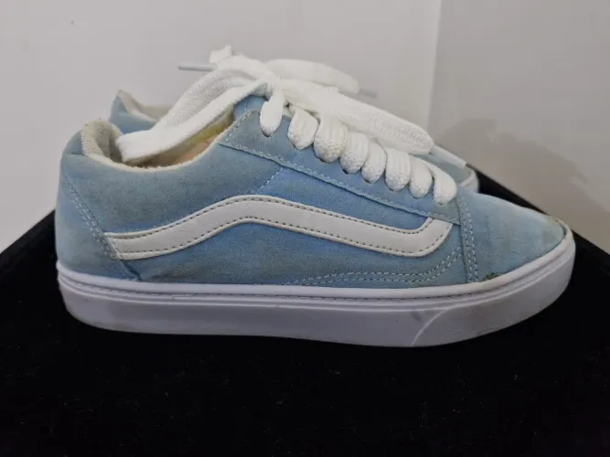 R$ 150 | Vans Tênis Vans Old Skool Color Blue | Tam 34 | Palmilha com 22cm | Sola 100%