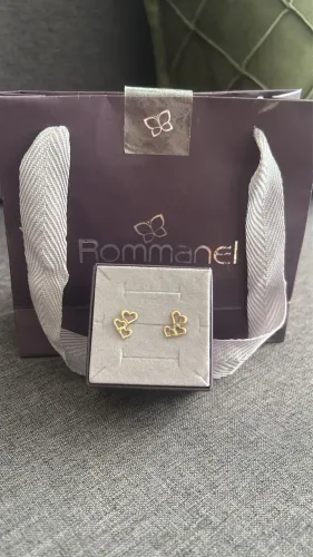 Brinco 3 corações banhado a ouro 18k