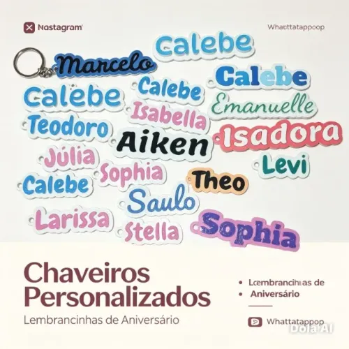CHAVEIRO DE NOMES PPERSONALIZADOS
