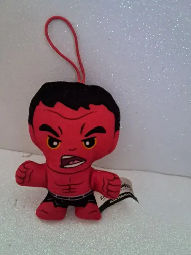 Miniatura colecionável pelucia Hulk vermelho 