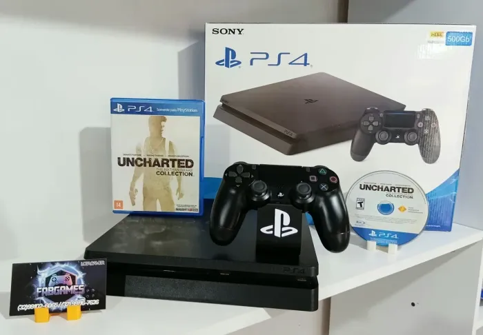 Playstation 4 Slim 500GB. Garantia 3 meses aqui na LOJA FABGAMES