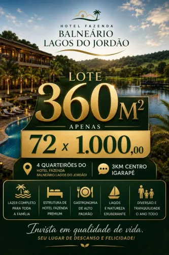 Lote 100% financiado a 3 km centro Igarapé! !Sem consulta SPC - Direto com dono!!