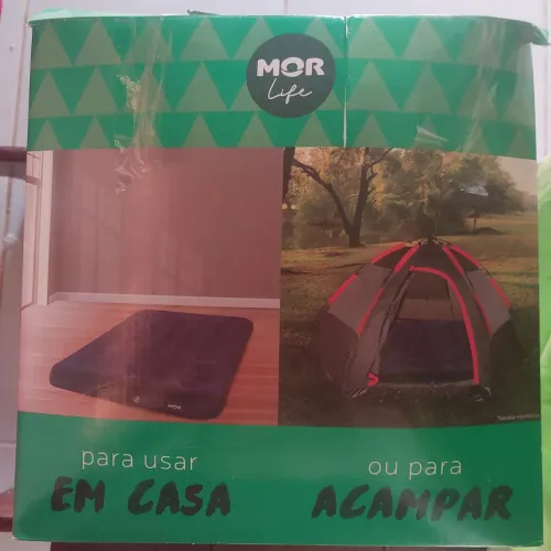 Colchão inflável (casal), foi usado só uma vez 