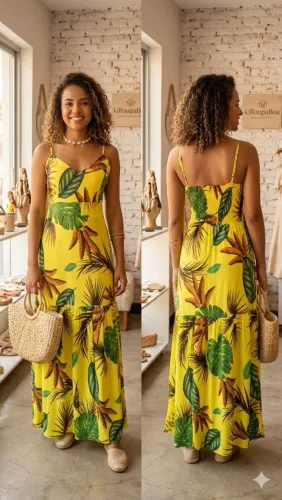 Vestido longo floral