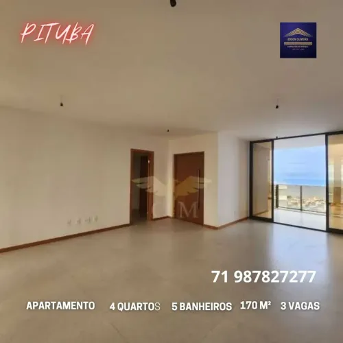 APARTAMENTO 4 SUÍTES, VARANDA, VISTA MAR - HORTO FLORESTAL - SSA/BA