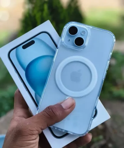 iPhone 15 azul 128 GB 6 meses de garantia