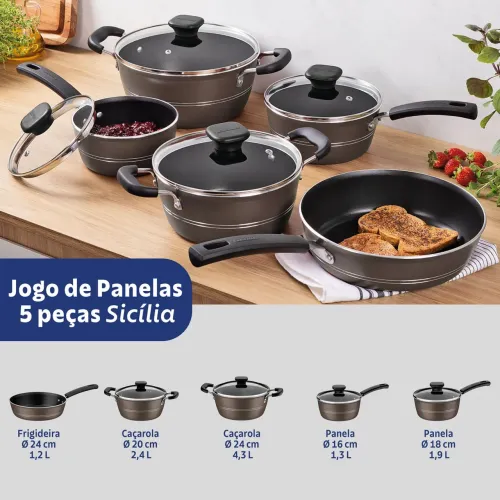 Conjunto de panelas sicilia tramontina