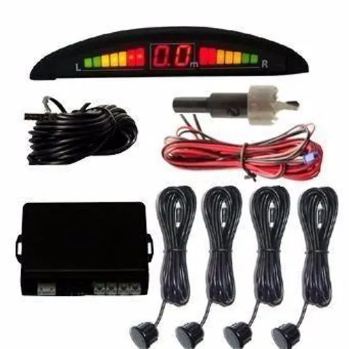 Sensor De Ré Estacionamento 4 Sensores Visor Display Sonoro