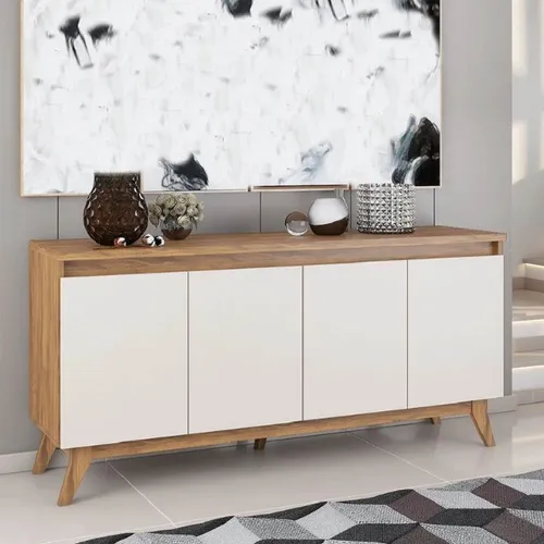 Buffet Filipe c 4 Portas Imbuia.Off White Frete Grátis