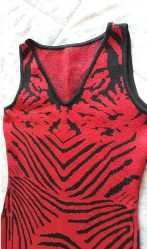 Vestido vermelho/preto, P