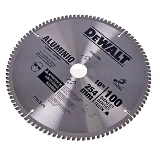 Disco Lâmina de Serra Esquadria para Alumínio 10 Polegadas 254mm x 30mm 100 Dentes DeWalt