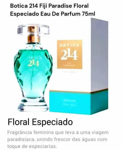 Perfume Botica 214 Fiji Paradise, eau de parfum feminino 75 ml o boticário
