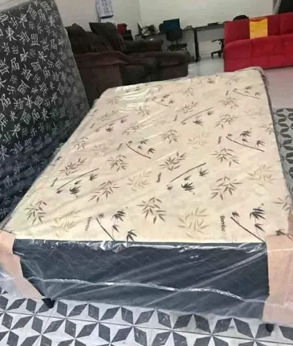Cama Box Casal Conjugada c/ colchão fixo na base
