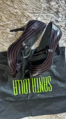 Sandália de Verniz para festas/casamentos/formaturas - Roxo Púrpura impecável