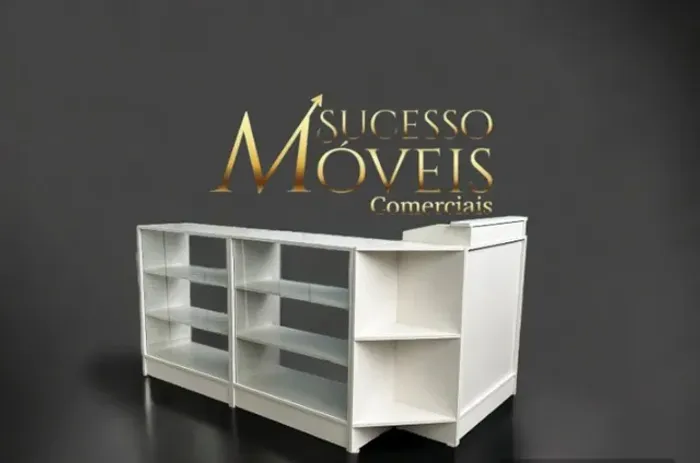 Balcão Caixa + 2 Balcões Vitrine