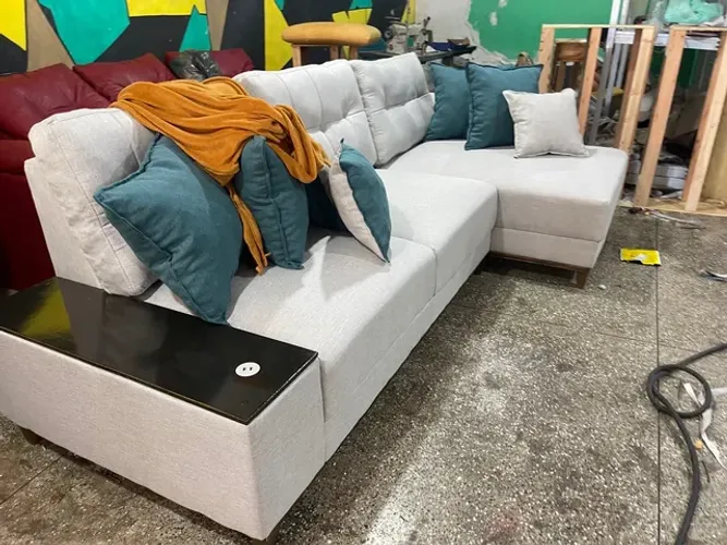 Sofá de luxo com USB molas ensacadas