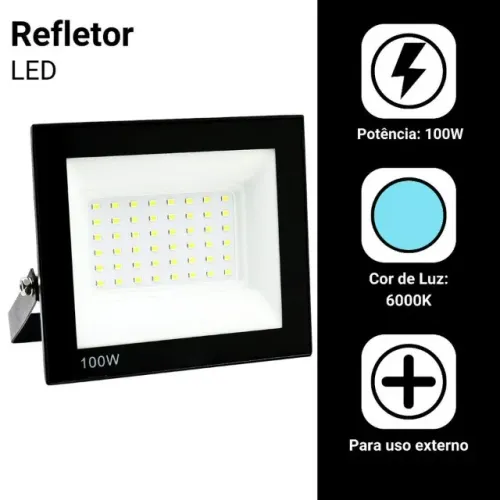 Refletor Led 100w - Novo