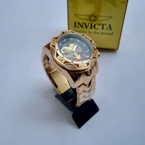Relógio invicta palhaço dourado 
