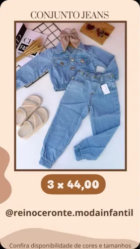 Conjunto jeans infantil