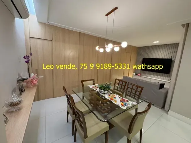 Leo vende, bairro Sim, 3 suítes, closet, piscina, goumert, mobiliada