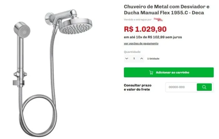 Chuveiro Deca 1955.C LACRADO