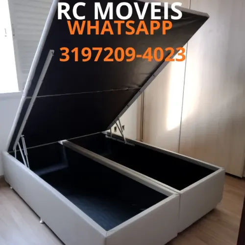 Cama Box Baú Casal Bipartido 1.38x1.88 - Espaço, Funcionalidade e Alta Durabilidade