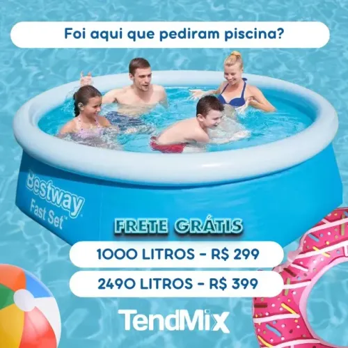 Piscina Redonda Inflável 1000Litros/2490Litros