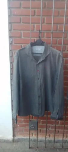 Camisa Manga Longa Cinza