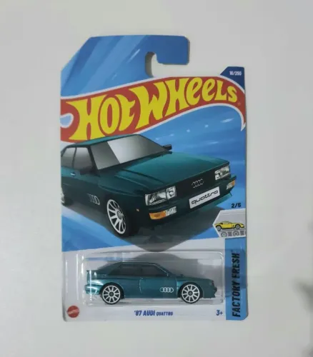 87 audi quattro factory fresh mattel original carrinho miniatura novo lacrado 18/250