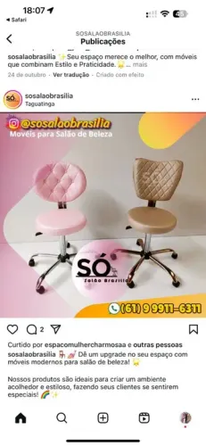 Mocho grande para salão e estética 