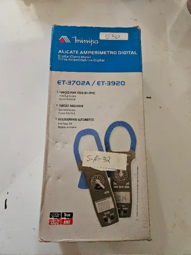 Alicate Amperímetro Cat Iv 600v Minipa Et3702a