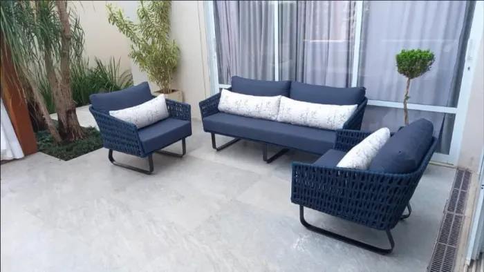 CONJUNTO COMPLETO SOFÁ ALTO PADRÃO PARA JARDIM