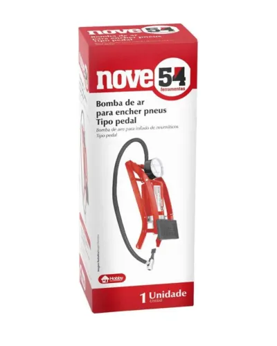 Bomba De Ar Para Encher Pneus Com Pedal Nove54