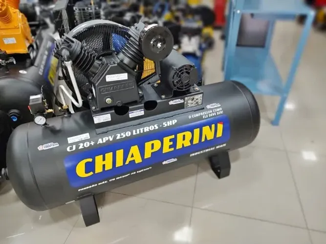 Compressor de ar 250L 175psi Motor 5cv Alta Pressão Industrial - Chiaperini (Novo)