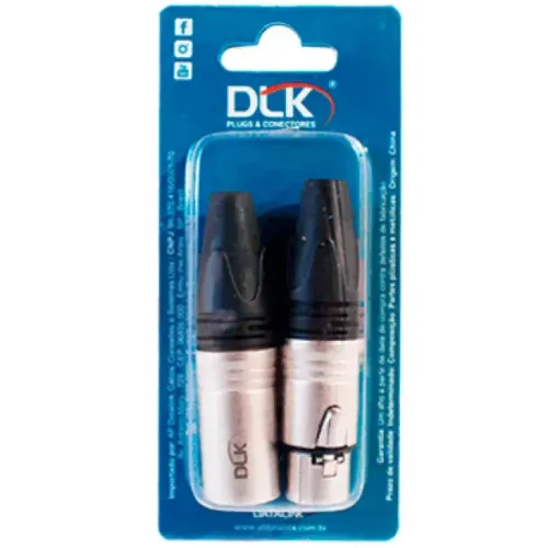 Kit 10 Conector de Som Xlr(f) Xlr(m) 3 Polos Datalink