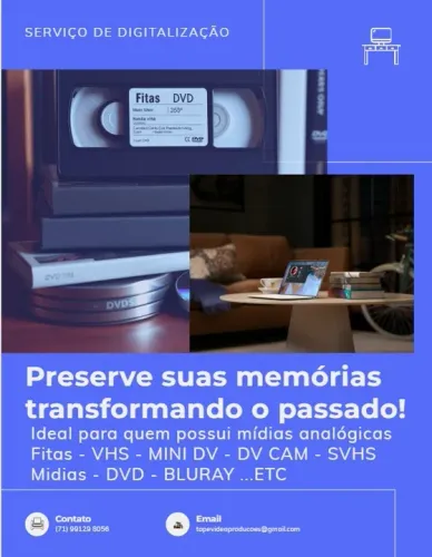 Convertemos  suas midias analogicas para digital