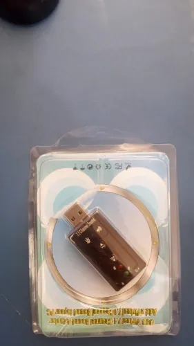 ADAPTADOR DE SOM ESTÉTERO EXTERNO USB 7.1 NOVO LACRADO FRETE GRÁTIS PARA MACEIÓ