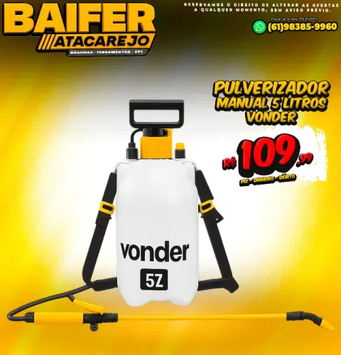 Pulverizador Manual 5 Litros Vonder