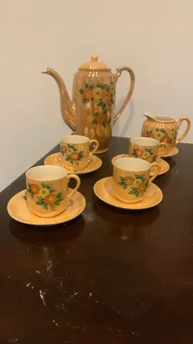 Jogo de chá de porcelana japonesa/casca de ovo