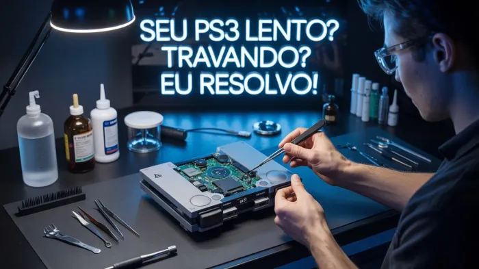 PS3 - Limpeza Profissional, Upgrades e Jogos no HD