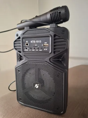 Caixa de Som Bluetooth, Karaoke + Microfone