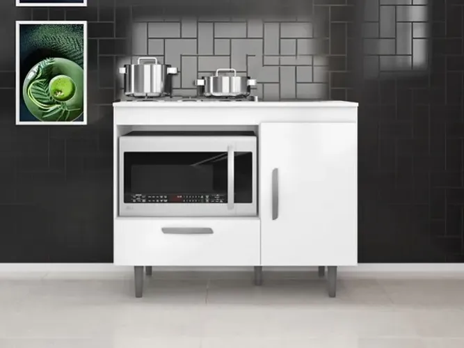 Balcão Cooktop 4 bocas Alecrim - Entrega/Montagem Grátis para Fortaleza