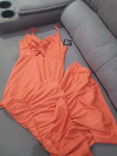 Vestido sereia feminino laranja nova na etiqueta
